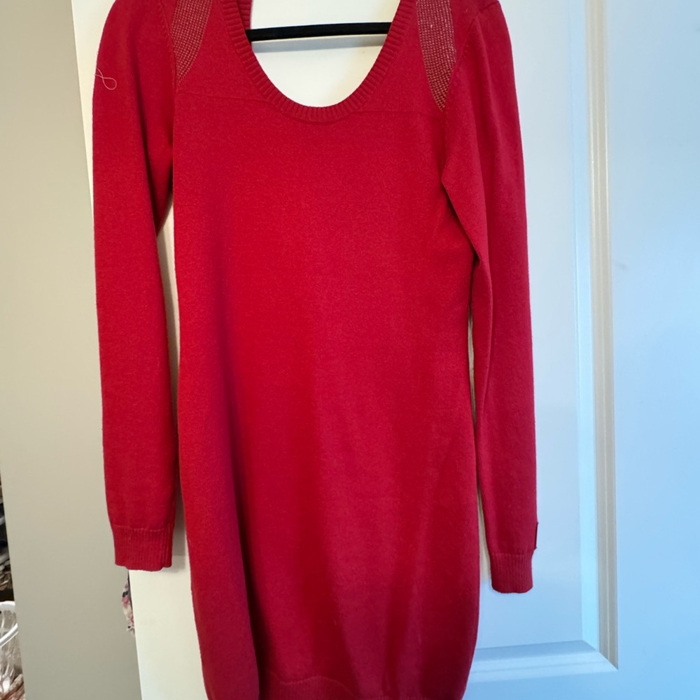 Lole Red Long Sleeve Sweater Dress